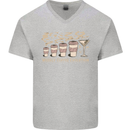 Funny Weekly Coffee to Alcohol Evolution Wine Mens V-Neck Cotton T-Shirt Sports Grey