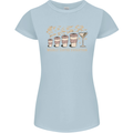 Funny Weekly Coffee to Alcohol Evolution Wine Womens Petite Cut T-Shirt Light Blue