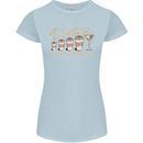 Funny Weekly Coffee to Alcohol Evolution Wine Womens Petite Cut T-Shirt Light Blue