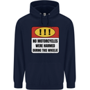 Funny Wheelie Motorbike Motocross MotoX Childrens Kids Hoodie Navy Blue