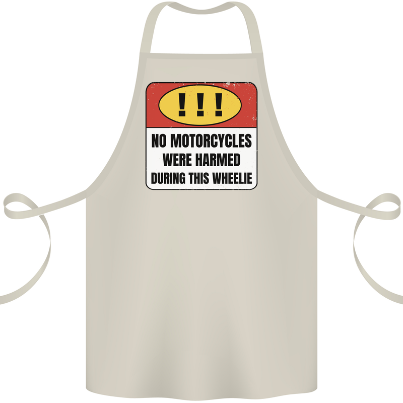 Funny Wheelie Motorbike Motocross MotoX Cotton Apron 100% Organic Natural