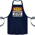 Funny Wheelie Motorbike Motocross MotoX Cotton Apron 100% Organic Navy Blue