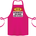Funny Wheelie Motorbike Motocross MotoX Cotton Apron 100% Organic Pink