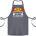Funny Wheelie Motorbike Motocross MotoX Cotton Apron 100% Organic Steel