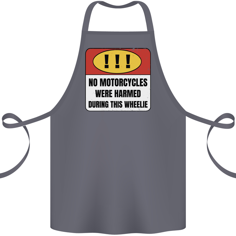Funny Wheelie Motorbike Motocross MotoX Cotton Apron 100% Organic Steel