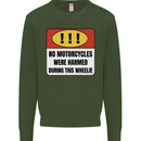 Funny Wheelie Motorbike Motocross MotoX Kids Sweatshirt Jumper Forest Green