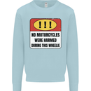 Funny Wheelie Motorbike Motocross MotoX Kids Sweatshirt Jumper Light Blue