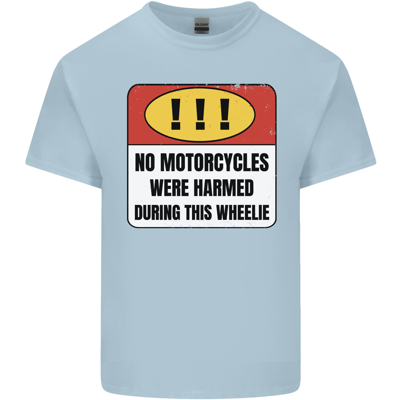 Funny Wheelie Motorbike Motocross MotoX Kids T-Shirt Childrens Light Blue