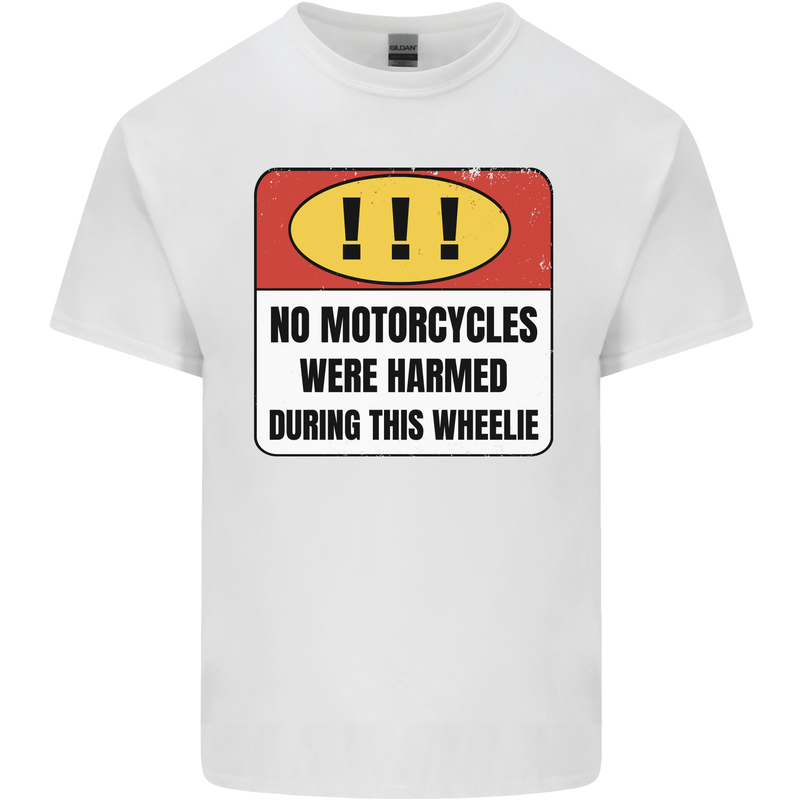 Funny Wheelie Motorbike Motocross MotoX Kids T-Shirt Childrens White