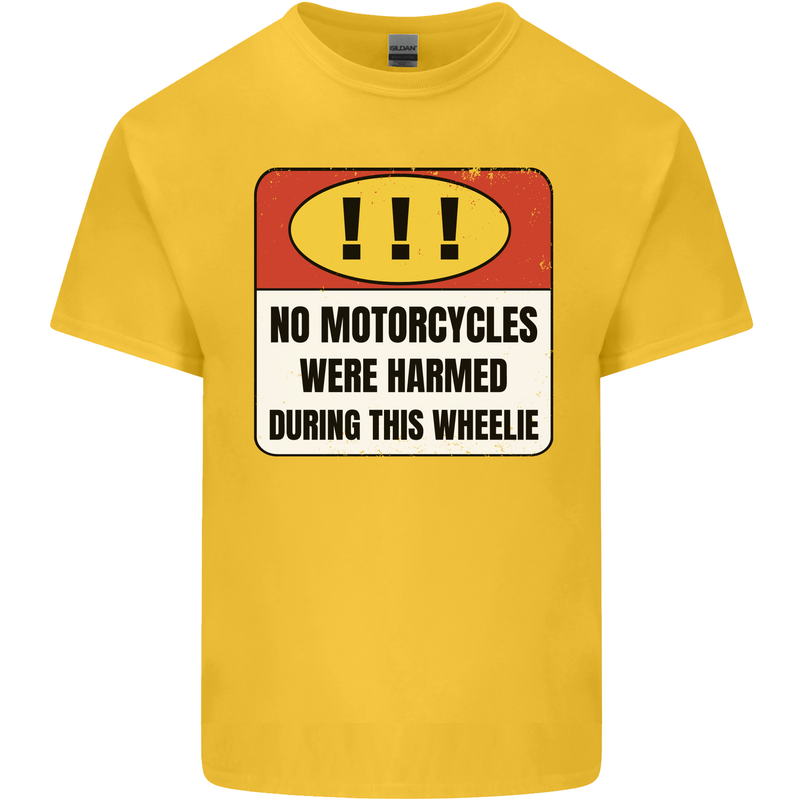 Funny Wheelie Motorbike Motocross MotoX Kids T-Shirt Childrens Yellow