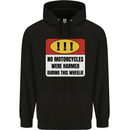 Funny Wheelie Motorbike Motocross MotoX Mens 80% Cotton Hoodie Black