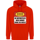 Funny Wheelie Motorbike Motocross MotoX Mens 80% Cotton Hoodie Bright Red