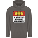 Funny Wheelie Motorbike Motocross MotoX Mens 80% Cotton Hoodie Charcoal