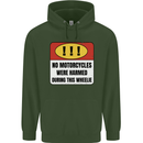 Funny Wheelie Motorbike Motocross MotoX Mens 80% Cotton Hoodie Forest Green