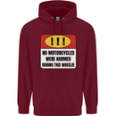 Funny Wheelie Motorbike Motocross MotoX Mens 80% Cotton Hoodie Maroon