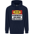 Funny Wheelie Motorbike Motocross MotoX Mens 80% Cotton Hoodie Navy Blue