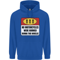 Funny Wheelie Motorbike Motocross MotoX Mens 80% Cotton Hoodie Royal Blue