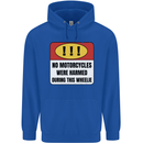 Funny Wheelie Motorbike Motocross MotoX Mens 80% Cotton Hoodie Royal Blue
