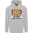 Funny Wheelie Motorbike Motocross MotoX Mens 80% Cotton Hoodie Sports Grey