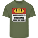 Funny Wheelie Motorbike Motocross MotoX Mens Cotton T-Shirt Tee Top Military Green