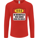 Funny Wheelie Motorbike Motocross MotoX Mens Long Sleeve T-Shirt Red
