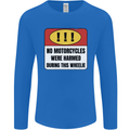 Funny Wheelie Motorbike Motocross MotoX Mens Long Sleeve T-Shirt Royal Blue