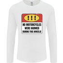 Funny Wheelie Motorbike Motocross MotoX Mens Long Sleeve T-Shirt White
