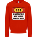 Funny Wheelie Motorbike Motocross MotoX Mens Sweatshirt Jumper Bright Red