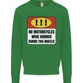 Funny Wheelie Motorbike Motocross MotoX Mens Sweatshirt Jumper Irish Green