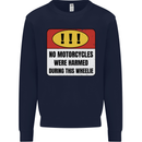 Funny Wheelie Motorbike Motocross MotoX Mens Sweatshirt Jumper Navy Blue
