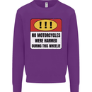Funny Wheelie Motorbike Motocross MotoX Mens Sweatshirt Jumper Purple