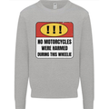 Funny Wheelie Motorbike Motocross MotoX Mens Sweatshirt Jumper Sports Grey