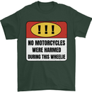 Funny Wheelie Motorbike Motocross MotoX Mens T-Shirt 100% Cotton Forest Green