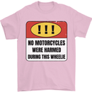 Funny Wheelie Motorbike Motocross MotoX Mens T-Shirt 100% Cotton Light Pink