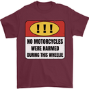 Funny Wheelie Motorbike Motocross MotoX Mens T-Shirt 100% Cotton Maroon