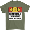Funny Wheelie Motorbike Motocross MotoX Mens T-Shirt 100% Cotton Military Green