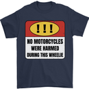 Funny Wheelie Motorbike Motocross MotoX Mens T-Shirt 100% Cotton Navy Blue
