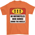 Funny Wheelie Motorbike Motocross MotoX Mens T-Shirt 100% Cotton Orange
