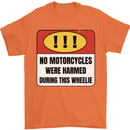 Funny Wheelie Motorbike Motocross MotoX Mens T-Shirt 100% Cotton Orange