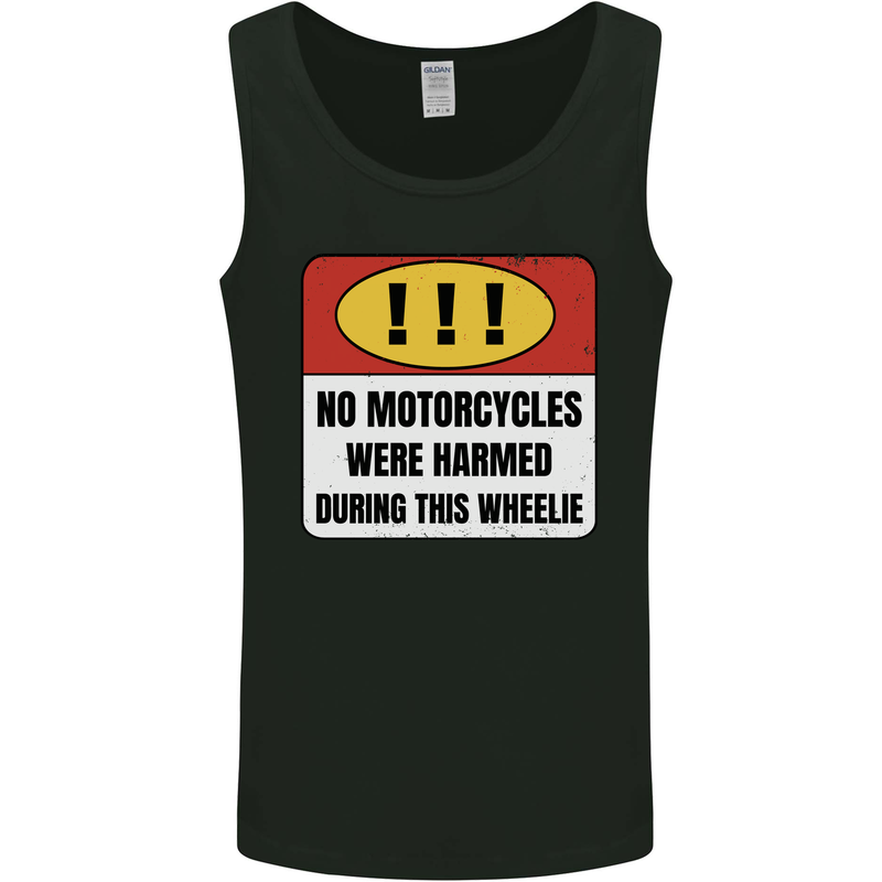 Funny Wheelie Motorbike Motocross MotoX Mens Vest Tank Top Black