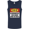 Funny Wheelie Motorbike Motocross MotoX Mens Vest Tank Top Navy Blue