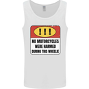 Funny Wheelie Motorbike Motocross MotoX Mens Vest Tank Top White