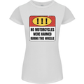 Funny Wheelie Motorbike Motocross MotoX Womens Petite Cut T-Shirt White