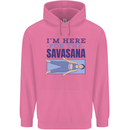 Funny Yoga Im Here For the Savasana Childrens Kids Hoodie Azalea