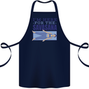 Funny Yoga Im Here For the Savasana Cotton Apron 100% Organic Navy Blue