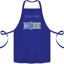 Funny Yoga Im Here For the Savasana Cotton Apron 100% Organic Royal Blue