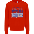 Funny Yoga Im Here For the Savasana Kids Sweatshirt Jumper Bright Red