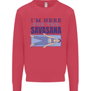 Funny Yoga Im Here For the Savasana Kids Sweatshirt Jumper Heliconia