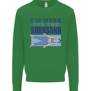 Funny Yoga Im Here For the Savasana Kids Sweatshirt Jumper Irish Green