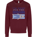 Funny Yoga Im Here For the Savasana Kids Sweatshirt Jumper Maroon